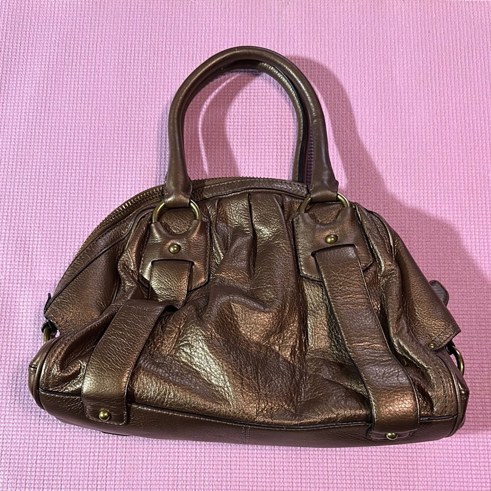 Vintage Banana Republic Bronze Slouchy Leather Arm Handbag